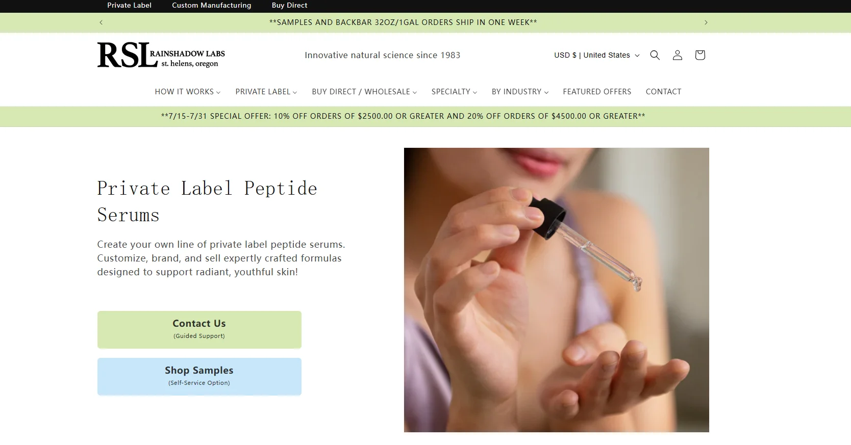Les 10 principaux fabricants de soins de la peau à base de peptides en marque blanche